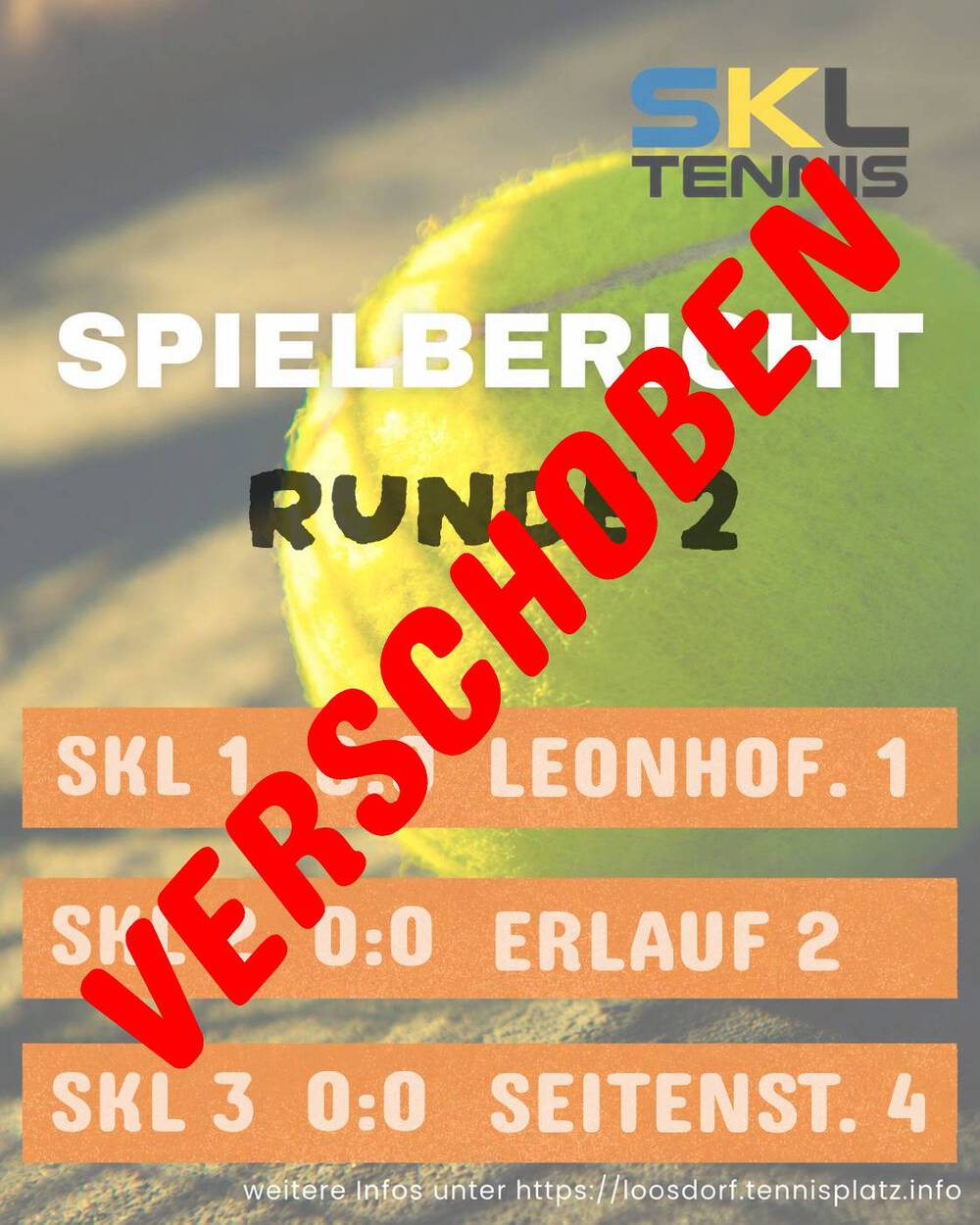 Meisterschaftsrunde 2 wetterbedingt abgesagt